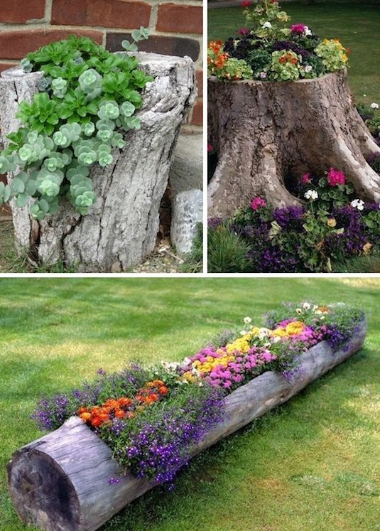 wooden flower containers